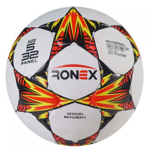 М"яч футбольний Grippy Ronex AD/FC3 №5, жовтий-червоний-чорний, код: RXG-FC/3Y-WS