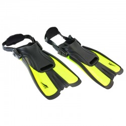 Ласти для тренувань у басейні короткі з відкритою п"ятою Seals розмір 34-38, салатовий, код: F16_LG