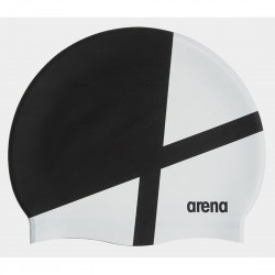 Шапка для плавання Arena Icons Team Stripe Cap білий-чорний, код: 3468337429876