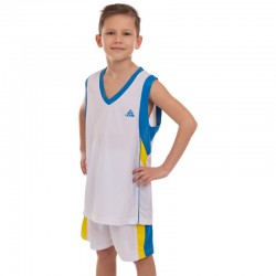Форма баскетбольна дитяча PlayGame Lingo L (ріст 140-145) білий, код: LD-8095T_LW-S52