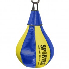 Груша підвісна SportKo 500х240 мм, 5 кг, синій-жовтий, код: GP-1_BLY-S52 Груша підвісна SportKo 500х240 мм, 5 кг, синій-жовтий, код: GP-1_BLY-S52