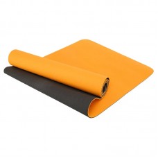Килимок для йоги та фітнесу FitGo TPE двошаровий 1830x610x6мм, помаранчевий-чорний, код: FI-3046-650_ORBK Килимок для йоги та фітнесу FitGo TPE двошаровий 1830x610x6мм, помаранчевий-чорний, код: FI-3046-650_ORBK