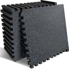 Мат-пазл DualMat 60×60×2 см (чорний/сині вкраплення) — 1 шт, код: W-RUB60-20-BLUE-1-IF Мат-пазл DualMat 60×60×2 см (чорний/сині вкраплення) — 1 шт, код: W-RUB60-20-BLUE-1-IF