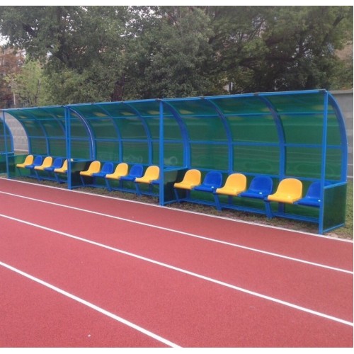 Лава запасних InterAtletika (6 місць) 3080x770x2036 мм, код: УТ208-6-SM Лава запасних InterAtletika (6 місць) 3080x770x2036 мм, код: УТ208-6-SM