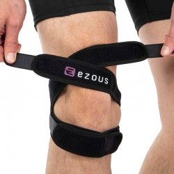Накладка під коліно бандаж пателярний Ezous Patella Knee Strap 1 шт, чорний, код: A-09