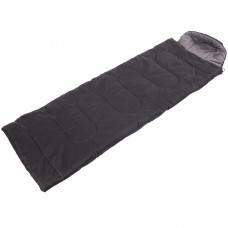Спальний мішок ковдра Camping з капюшоном чорний, код: SY-4733-R_BK