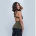 Жіноча майка GymBeam Clothing Crossed Military Green XS, зелений, код: 218611-GB