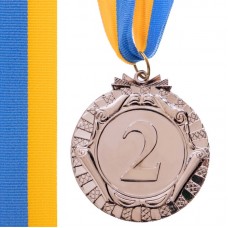 Медаль спортивна зі стрічкою PlayGame Force срібна, код: C-6863_S
