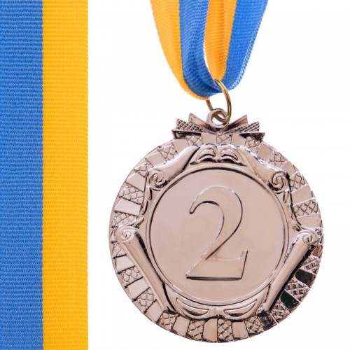 Медаль спортивна зі стрічкою PlayGame Force срібна, код: C-6863_S