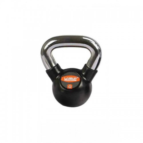 Гиря LiveUp Rubber Kettel Dumbell 4 кг, чорний, код: 6951376139600 Гиря LiveUp Rubber Kettel Dumbell 4 кг, чорний, код: 6951376139600