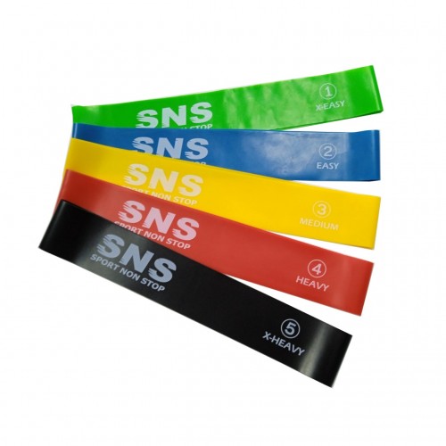 Набір для фітнесу SNS з 5 еспандерів-петель, код: 10974-SNS