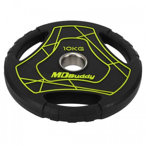 Диски поліуретанові MD Buddy 10кг, чорний, код: TA-9647-10-S52