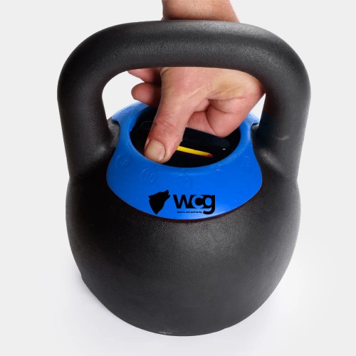 Регульована Чавунна гиря WCG 5в1, 8-16 кг, чорний-синій, код: W-0816-IF