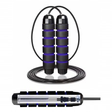 Скакалка швидкісна для кросфіту Cornix Speed Rope Classic з обтяженням, чорний-синій, код: XR-0351