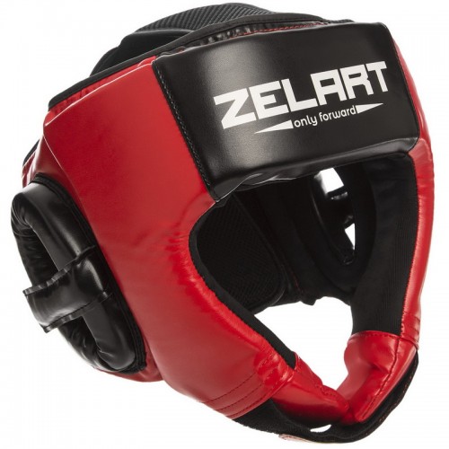 Шолом боксерський відкритий Zelart XL червоний-чорний, код: BO-1386_XLR-S52
