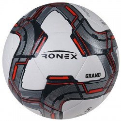 М'яч футбольний гібридний Ronex Grand №5, сірий, код: RHG202309-WS