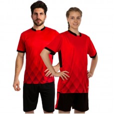 Футбольна форма PlayGame Lozenge 3XL (52-54), червоний-чорний, код: CO-06_3XLRBK