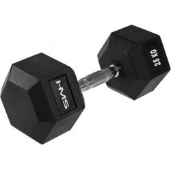 Гантель прогумована HMS Hex Pro 1х25 кг, код: M-1470390-IN