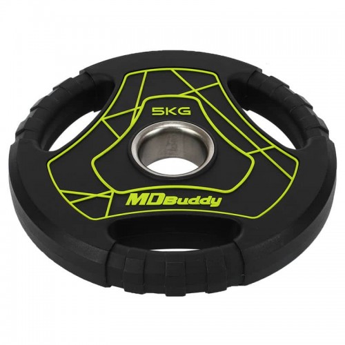 Диски поліуретанові MD Buddy 5кг, чорний, код: TA-9647-5-S52 Диски поліуретанові MD Buddy 5кг, чорний, код: TA-9647-5-S52