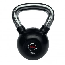 Гиря прогумована з хромованою ручкою WCG 10 кг, код: KPR-10-IF Гиря прогумована з хромованою ручкою WCG 10 кг, код: KPR-10-IF