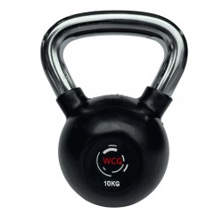 Гиря прогумована з хромованою ручкою WCG 10 кг, код: KPR-10-IF Гиря прогумована з хромованою ручкою WCG 10 кг, код: KPR-10-IF