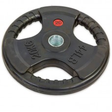 Диск прогумований Record з потрійним хватом і металевою втулкою 20кг (d-52мм), код: TA-8122-20-S52