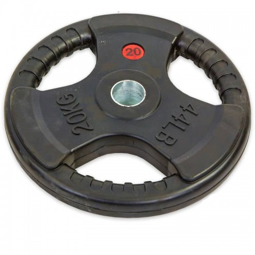 Диск прогумований Record з потрійним хватом і металевою втулкою 20кг (d-52мм), код: TA-8122-20-S52