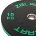 Бамперні диски гумові Zelart Bumper Plates 51мм, 10 кг, чорний-зелений, код: TA-4790-10