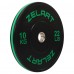 Бамперні диски гумові Zelart Bumper Plates 51мм, 10 кг, чорний-зелений, код: TA-4790-10