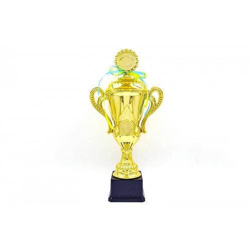 Кубок спортивний з ручками, кришкою і місцем під жетон PlayGame Luck 40 см, код: YK082B