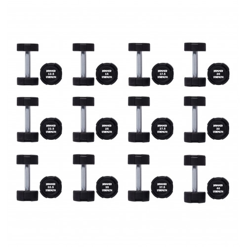 Гантельний ряд Hammer Strength TPU 12.5-40 кг (12 пар), 630 кг, код: 523479-AX