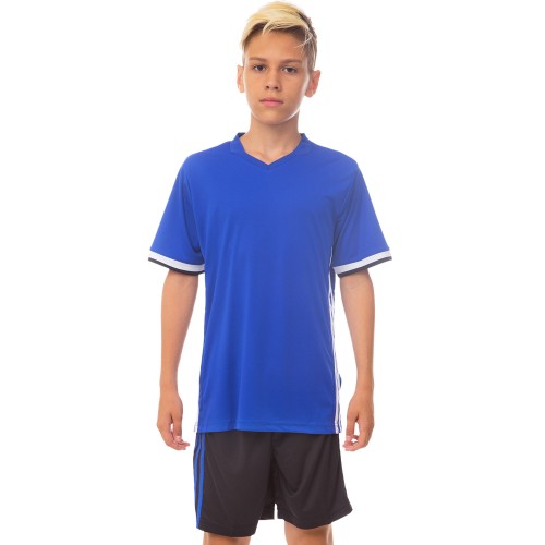 Футбольна форма підліткова PlayGame Сlassic розмір 30, ріст 150, синій-чорний, код: 1703B_30BLBK