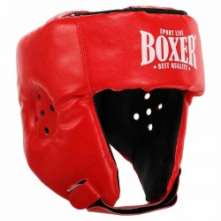 Шолом боксерський відкритий Boxer L, червоний, код: 2028-N_LR