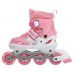 Роликові ковзани розсувні Fei Bao S (31-34), рожевий-сірий, код: SF-805_SP Роликові ковзани розсувні Fei Bao S (31-34), рожевий-сірий, код: SF-805_SP