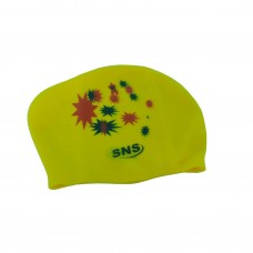 Шапочка для плавання SNS для довгого волосся KW-2Ж yellow galaxy, жовтий, код: 11327-SNS