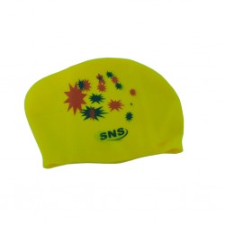 Шапочка для плавання SNS для довгого волосся KW-2Ж yellow galaxy, жовтий, код: 11327-SNS