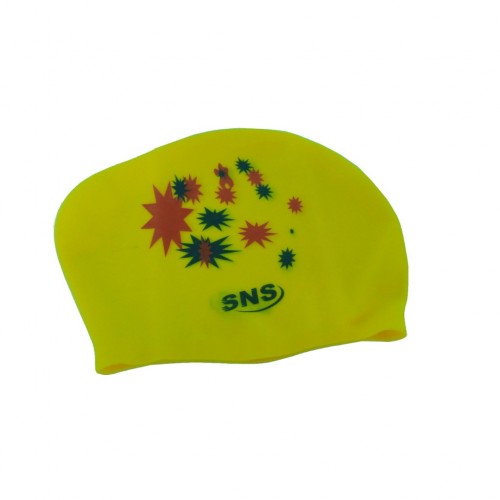 Шапочка для плавання SNS для довгого волосся KW-2Ж yellow galaxy, жовтий, код: 11327-SNS