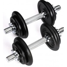 Гантелі чавунні HMS ST20 2x10 кг, чорний, код: M-1123764-IN Гантелі чавунні HMS ST20 2x10 кг, чорний, код: M-1123764-IN