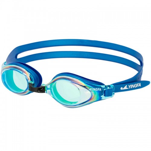 Окуляри для плавання дорослі райдужні лінзи Yingfa синій, код: Y2600AF-V_BL