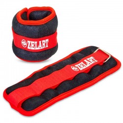 Обважнювачі-манжети для рук і ніг Zelart 2х1 кг, червоний, код: FI-2502-2_R Обважнювачі-манжети для рук і ніг Zelart 2х1 кг, червоний, код: FI-2502-2_R
