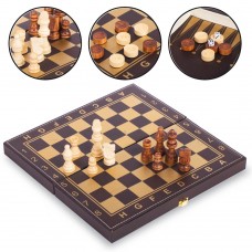 Шахи, шашки, нарди 3 в 1 ChessTour 300x300 мм, код: L3008