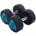 Гантелі цільні професійні з поліуретановим покриттям LiveUp 2х30кг, чорний-синій, код: LP8003-30-S52 Гантелі цільні професійні з поліуретановим покриттям LiveUp 2х30кг, чорний-синій, код: LP8003-30-S52