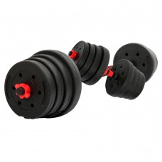 Гантелі трансформер перетворюються на штангу BioGym 3в1 30кг, чорний-червоний, код: TA-9455-30