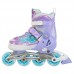 Роликові ковзани розсувні дитячі із захистом й шоломом у комплекті Banwei S (31-34), фіолетовий-блакитний, код: BW-902-9_SV