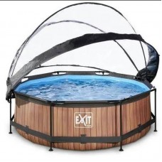 Басейн Exit круглий з куполом 300х76 см, дерево, код: 30.32.10.10 Басейн Exit круглий з куполом 300х76 см, дерево, код: 30.32.10.10