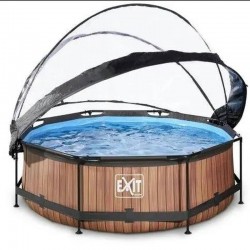 Басейн Exit круглий з куполом 300х76 см, дерево, код: 30.32.10.10 Басейн Exit круглий з куполом 300х76 см, дерево, код: 30.32.10.10