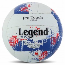 М"яч волейбольний Legend №5 PU, білий-синій, код: VB-4071_WBL