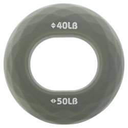 Еспандер кистьовий кільце з подвійним навантаженням BioGym ø73мм навантаження 40LB-50LB, 1шт, сірий, код: FI-9472_GR