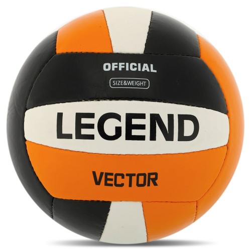 М"яч волейбольний Legend Vector №5 PU, помаранчевий-чорний, код: VL-8445