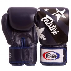 Рукавички боксерські Fairtex Nation Print шкіряні 12 унцій, синій-чорний, код: BGV1N_12BL-S52 Рукавички боксерські Fairtex Nation Print шкіряні 12 унцій, синій-чорний, код: BGV1N_12BL-S52